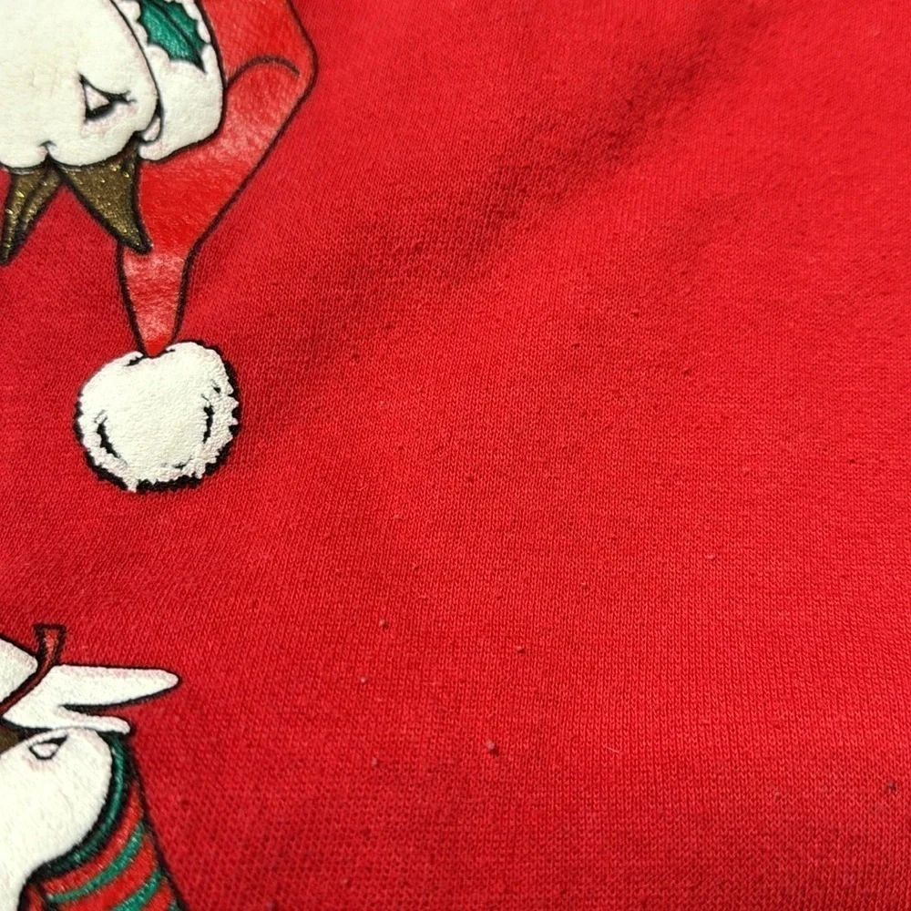 Gopher Sport Vintage Christmas Goose Red Long Sleeve Pajama Nightgown Size Large
